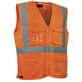 High visibility vest SEKI Orange. Unisex. COFRA
