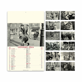 Calendar 2024 "As we were" 31 x 52.5 cm wall. Vintage Italian Almanac