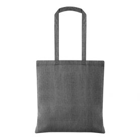 Promo Stock 130 Shopper/Bag 38x42cm Black 100% Recycled Cotton 150gr/m2 long handles Anniehi