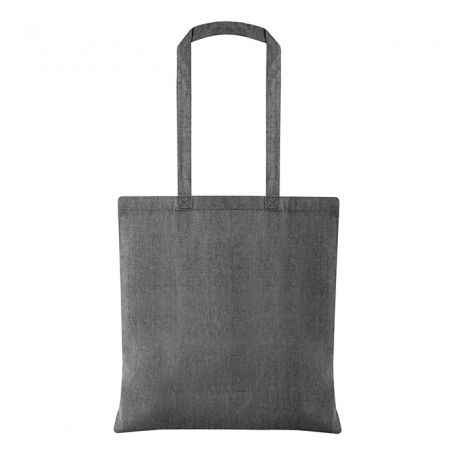Promo Stock 130 Shopper/Bag 38x42cm Black 100% Recycled Cotton 150gr/m2 long handles Anniehi