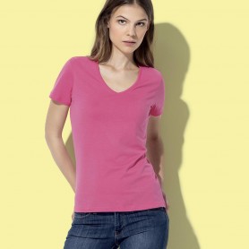 T-Shirt Classic-T V-Neck Donna collo a V Fruit Of The Loom
