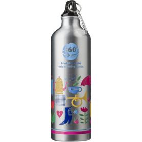 750ml aluminium water bottle. 360° DTG printing. Thu