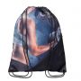 Drawstring backpack 35 x 45 cm with front pocket fully customized All Over