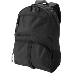 Utah Backpack with Shoulder Straps and Pockets - 23L - Black 600D Polyester