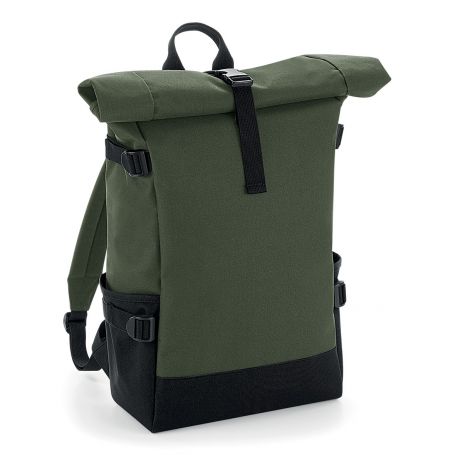 Backpack 17" Laptop 28x48x15cm Block Roll-Top Backpack BagBase