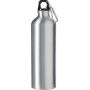 water Bottle Aluminium 750ml with screw cap and carabiner clip
