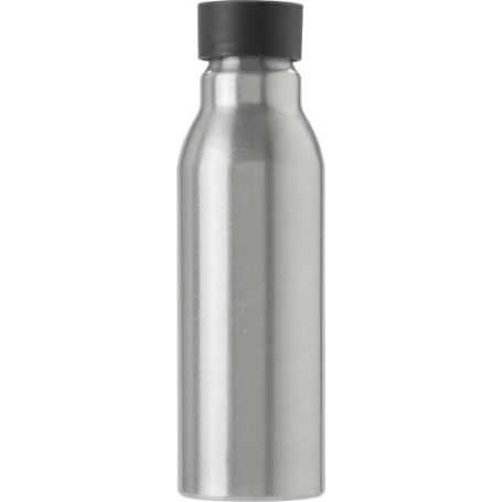 water Bottle Aluminium, 600ml with screw cap and strap