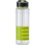 water Bottle-transparent 700ml. with a straw inside