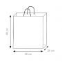 Shopping Bag 45 x 48 x 20 cm enveloppe en papier Kraft, Taille L