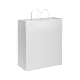 Sac Shopping 45 x 48 x 20 cm sac en papier Kraft Blanc