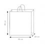 Shopping Bag 45 x 48 x 20 cm sac en papier Kraft Blanc Taille L