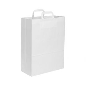 Shopping Bag 32 x 43 x 17 cm paper bag with flat handle, Size L