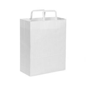 Shopping Bag 22 x 29 x 10 cm paper bag with flat handle Size S