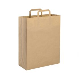 Shopping Bag 22 x 29 x 10 cm envelope made from Recycled paper Havana Size S