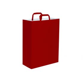 Shopping Bag 45 x 48 x 15 cm, envelope colored paper handle, flat, Size XL