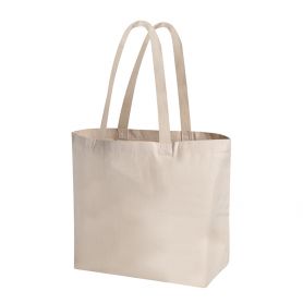 Shopper/Bag 50x35x16cm 100% Natural Cotton 320gr/m2 long handles