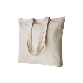 Shopper/Bag 38x42x8cm 100% Cotton 220gr/m2 Natural long handles