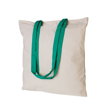 Shopper/Bag 38x42cm, 100% Cotton 220gr/m2 bicolor long handles
