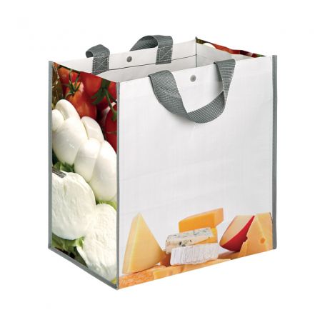 Shopping bag Shopping 35x34,5x22cm "Cheese" Polypropylene