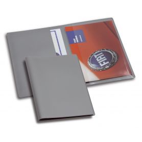 Document holder 16.5 x 23.3 cm 2 doors in imitation leather, personalized with your logo