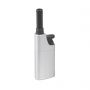 Gas lighter silver promo with electric ignition, customizable with your logo