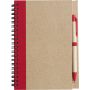 Notes/red Notebook 13 x 17 cm in recycled paper with a pen. Customizable with your logo