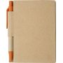 Notes/Notebook in carton 9 x 11 cm, with a pen and pages in rows. Customizable with your logo!