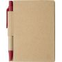 Notes/Notebook in carton 9 x 11 cm, with a pen and pages in rows. Customizable with your logo!