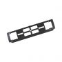 License plate car rear shockproof plastic black. Customizable with your logo