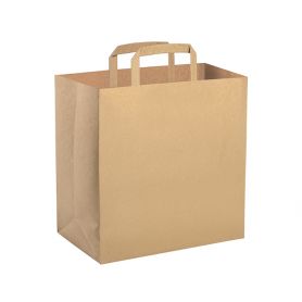 Shopping Bag per Take Away 32 x 22 x 33 cm in carta naturale riciclata