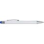 ball-point Pen capacitive white aluminium ( effect laser engraving colored )