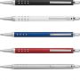 ball Pen in aluminum with folding mechanism, push button and tip chrome plated