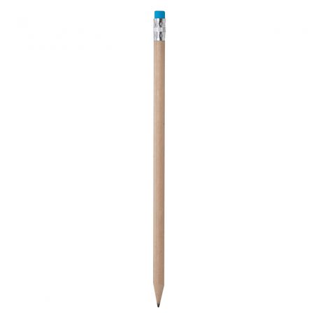 Pencil in natural wood with rubber cushion colorful