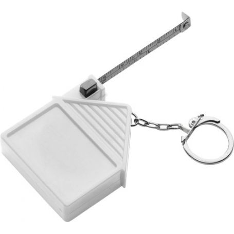 Keyring house, tape measure 2 meter, ABS customized with your logo