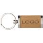 Keychain made of wood and metal, personalized with your logo