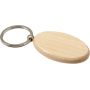 Portachiavi ovale in legno e metallo personalizzabile con il tuo logo