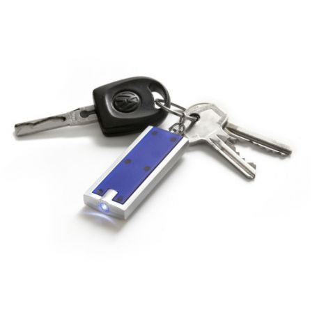 the Keychain, standard with led light, personalized with your logo