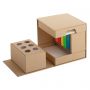 Set da scrivania Box Cubo Ecologico, porta penne con segnapagine