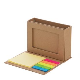 Set da scrivania Notes Box Ecologico. Porta penne con porta foto
