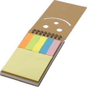 Set memo with stick, smile, colorful, customizable with your logo