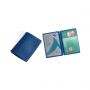 Cartes PVC bleu, 2 poches, personnalisable avec votre logo