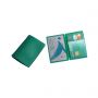 Cards green PVC 2 pockets, customizable with your logo