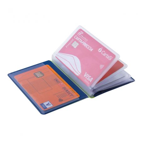 Cards in TAM 10 pockets, with a security RFID ( anti shoplifting ) customizable with your logo