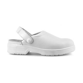 Slipper, Shoe Staff, with strap, PPE 2nd category SB E FO SRC - White