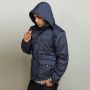 down Jacket with waterproof sleeves, a removable hood, Unisex, Ale