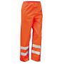 Pantalone arancio alta visibilità, bande riflettenti, Unisex, Result