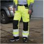 Trousers high visibility, elasticated waist, reflective bands, Unisex, Result