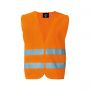 Gilet arancio alta visibilità Safety, EN ISO 20471:2013 + A1:2016, Oeko-Tex® Standard 100